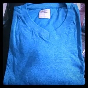 Blue v-neck t-shirt